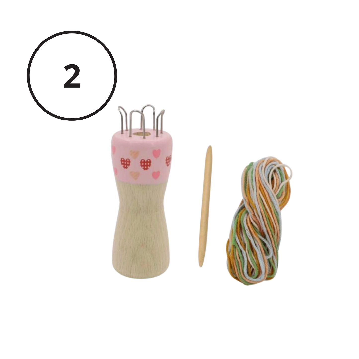 Wooden Knitting Doll - Set of 1