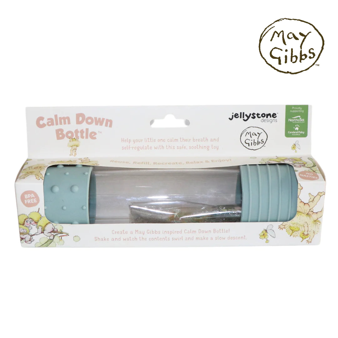 Calm down bottle is a sensory to to bring calm to little ones. May Gibbs Design