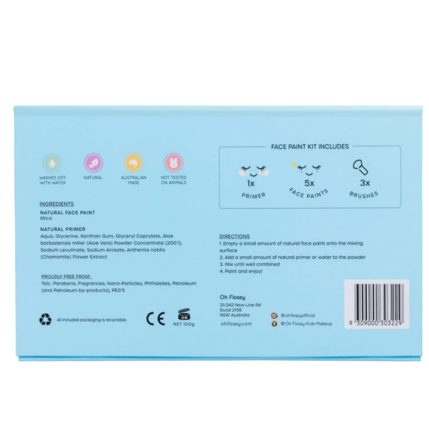 Oh Flossy Face Paint Set