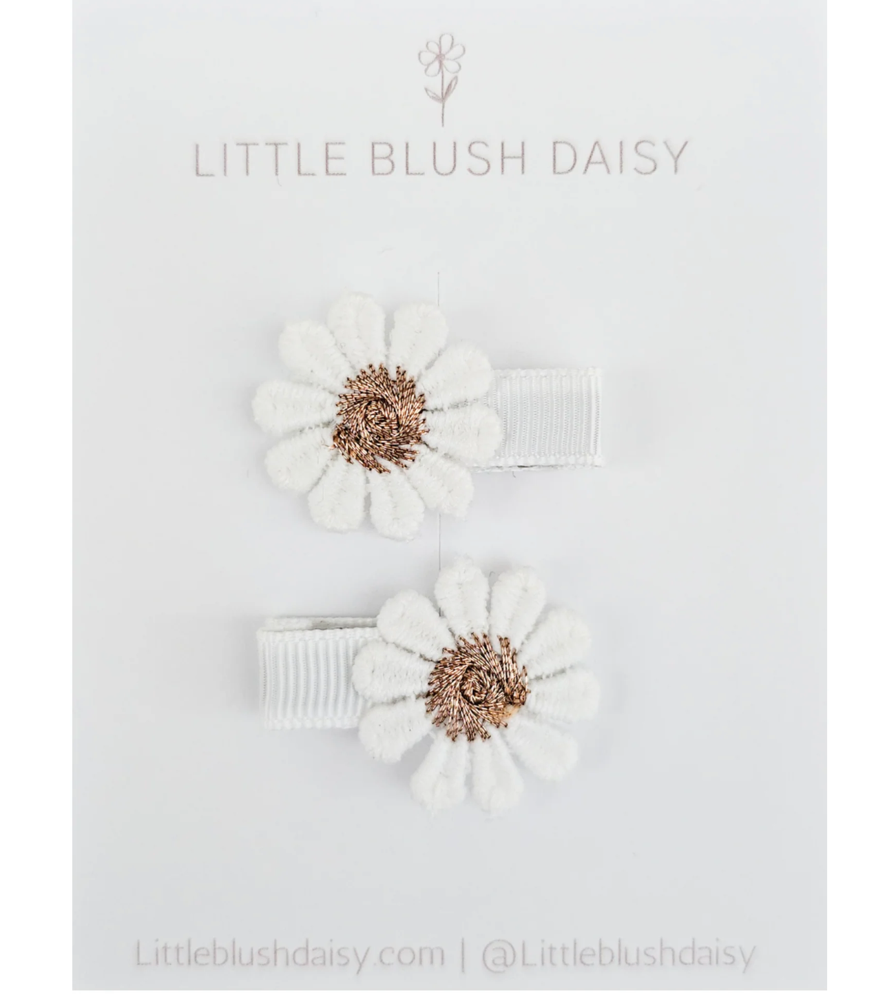 Mini Fully Lined Clip - Daisy Lace - Bronze