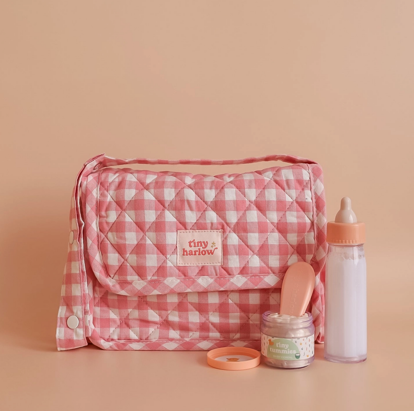 Tiny Nuturers Set - Pink Gingham