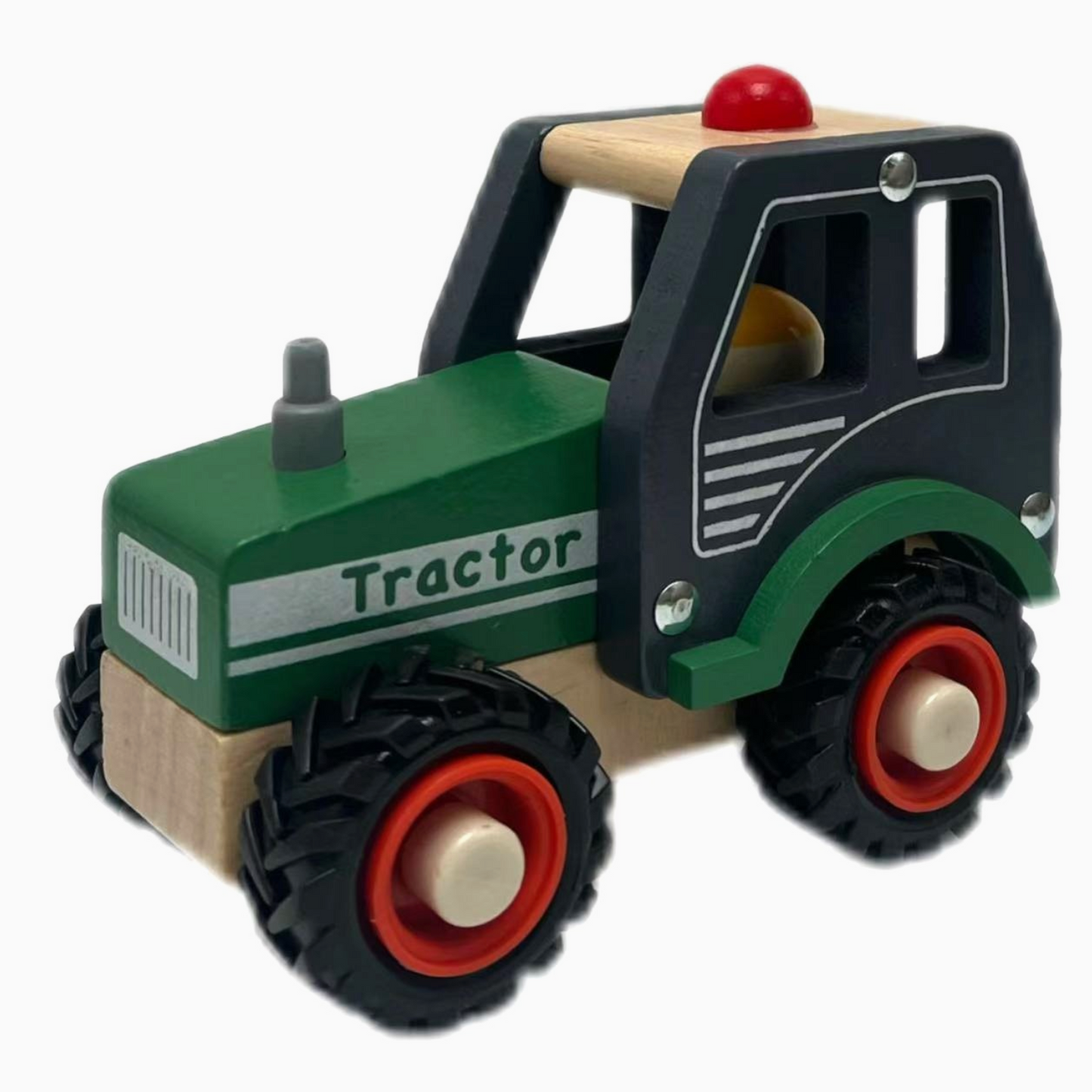 Green Wooden Tractor