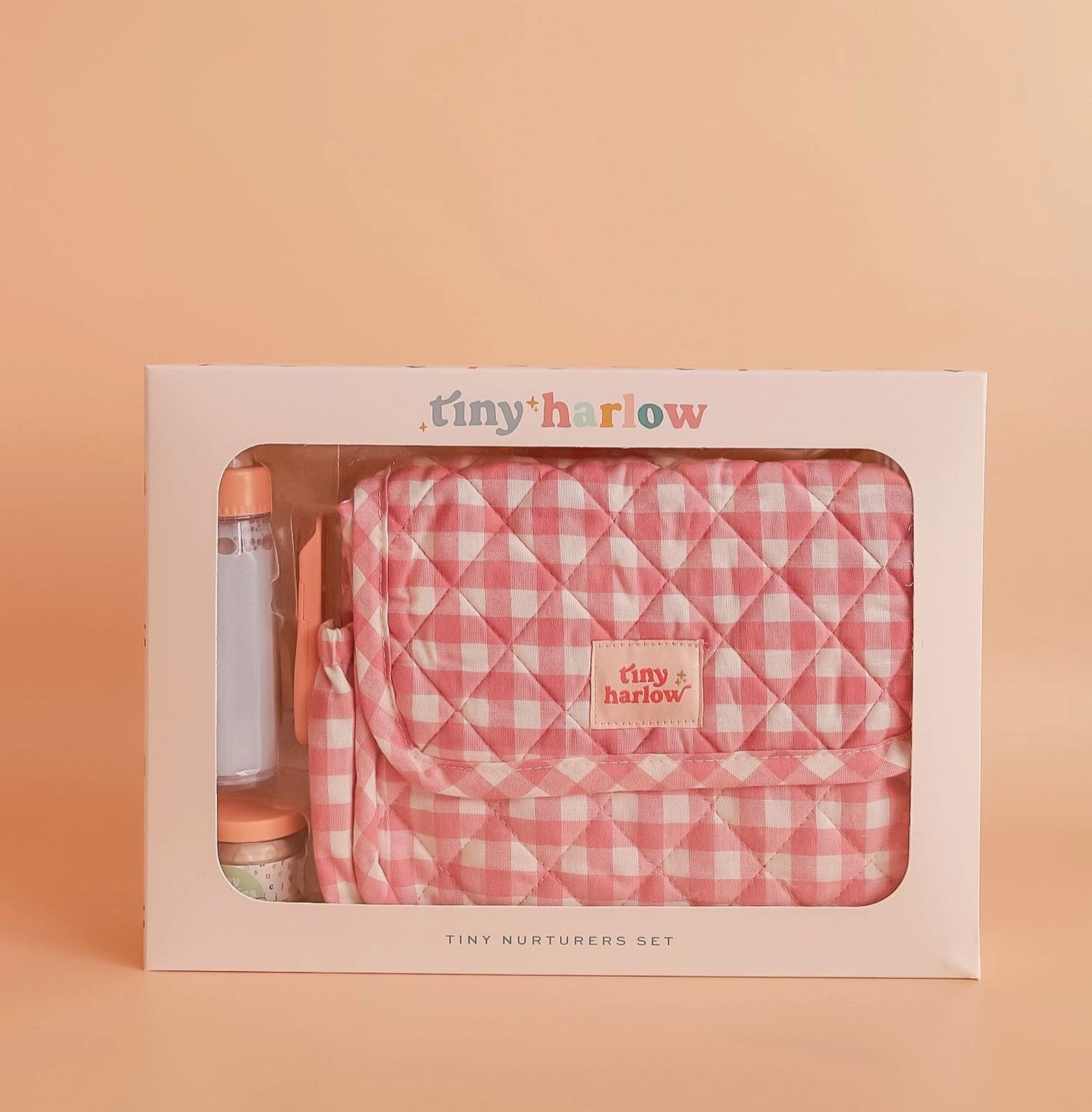 Tiny Nuturers Set - Pink Gingham