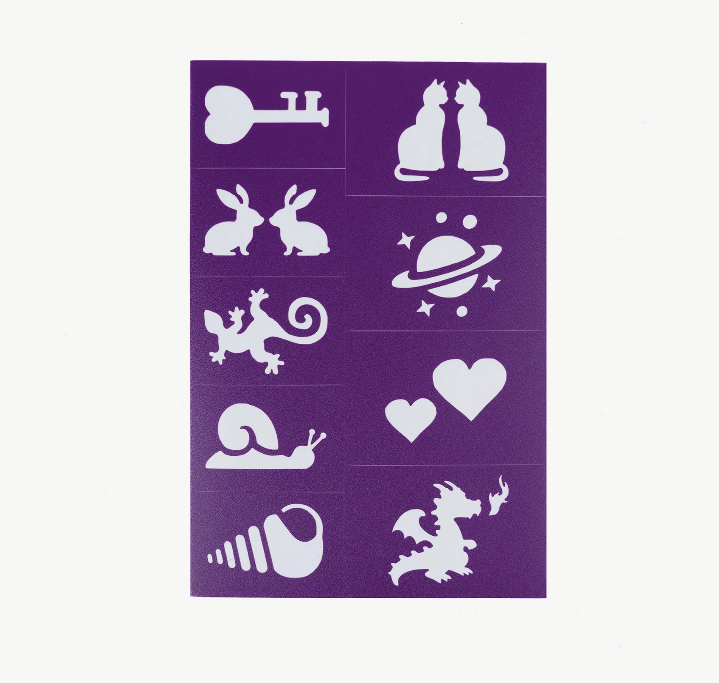 Oh Flossy Adhesive Face Paint & Makeup Stencils Purple