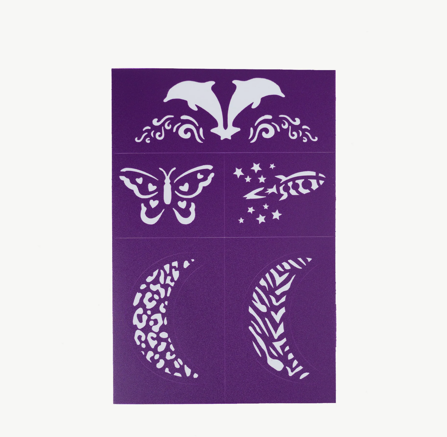 Oh Flossy Adhesive Face Paint & Makeup Stencils Purple
