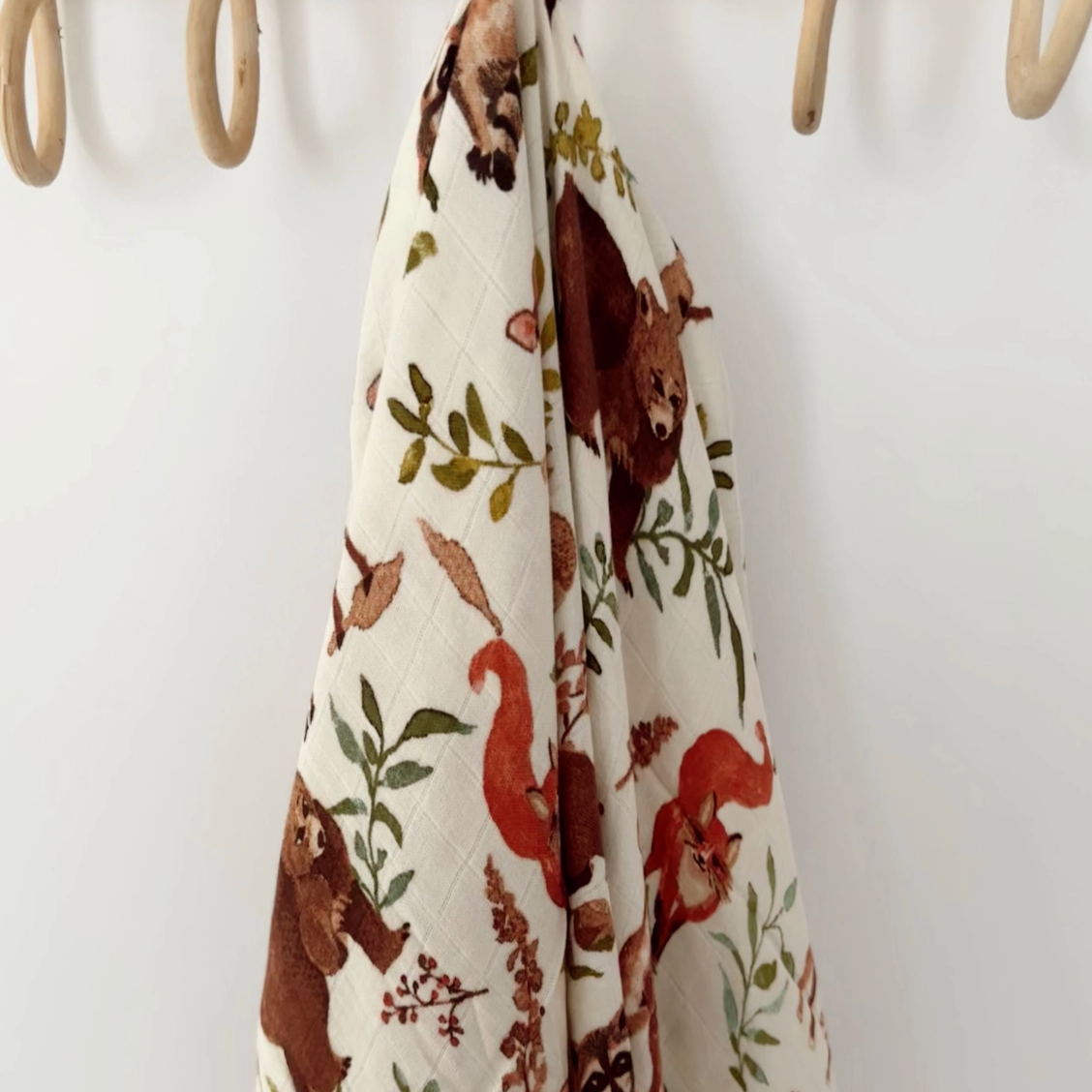 Organic Cotton Swaddle - Forest Friends