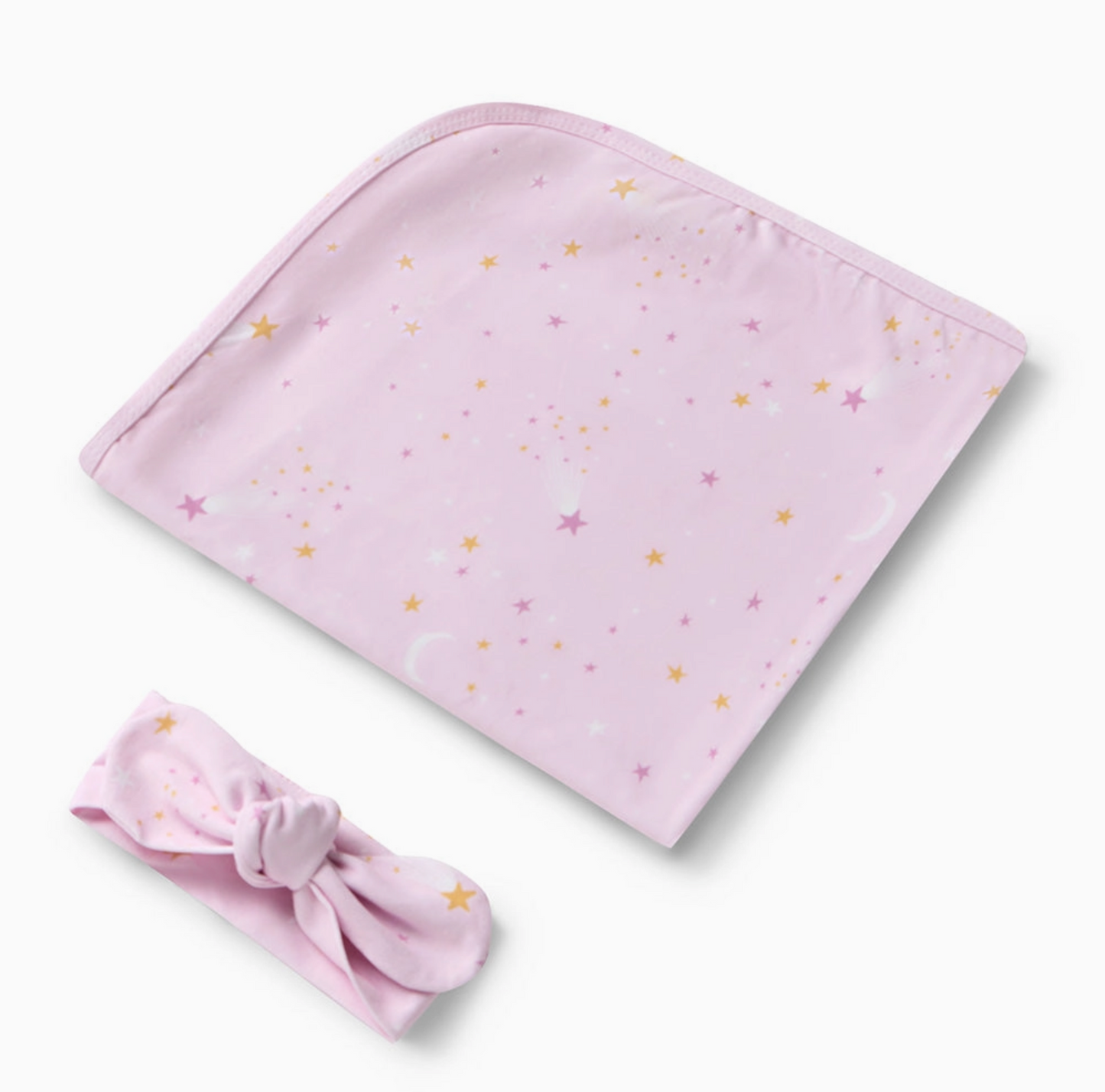 Baby Jersey Wrap and Topknot - Twinkle