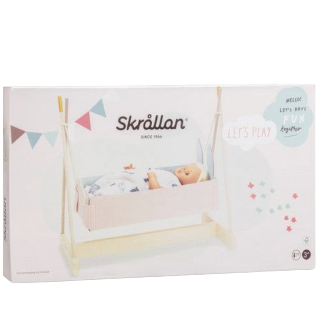 Felt Dolls Rocking Cradle