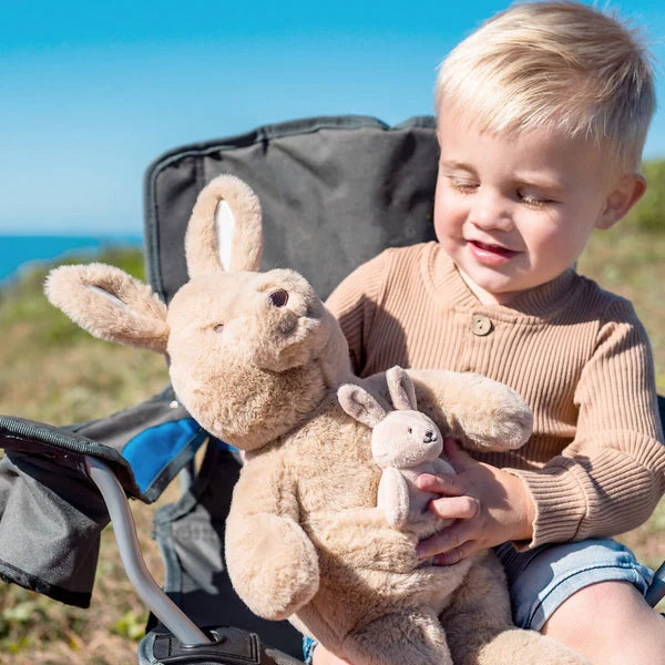 Kip Kangaroo and baby Joey - Angora Soft Toy