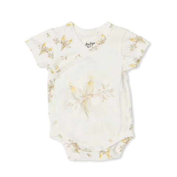 Charlie Kimono Bodysuit - Cockatiels