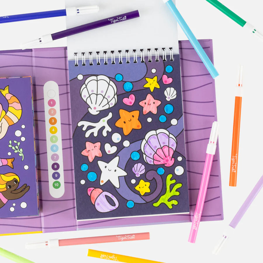 Colour By Numbers - Mermaids & Friends