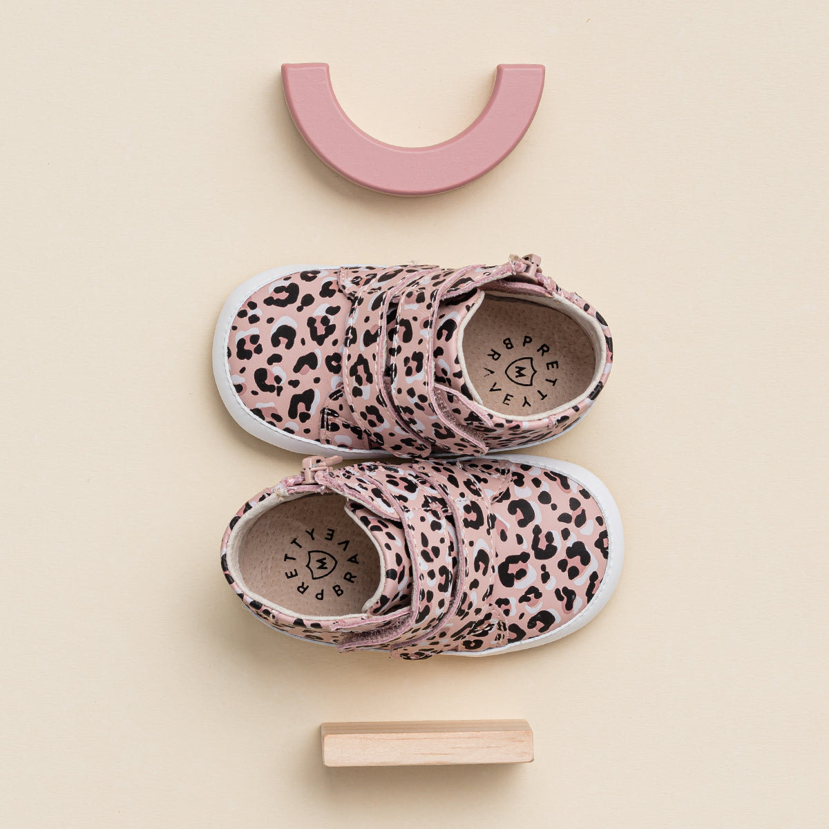 Baby Shoes High Tops - Pink Leopard