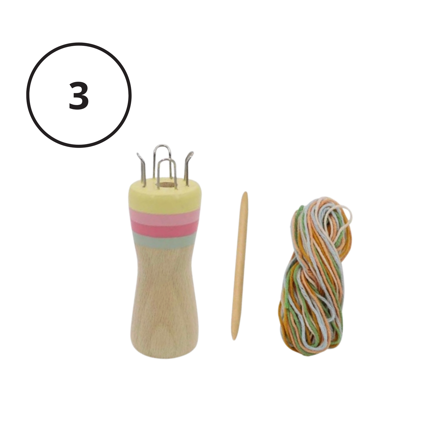 Wooden Knitting Doll - Set of 1