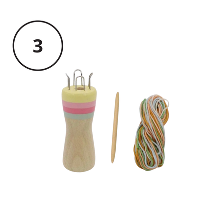 Wooden Knitting Doll - Set of 1