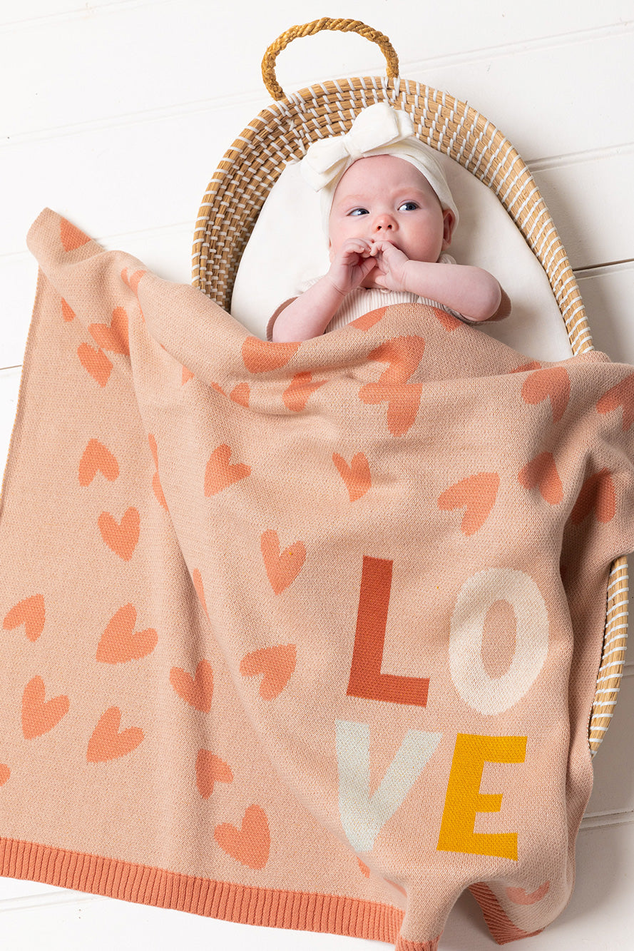 Baby Blanket - Love Hearts