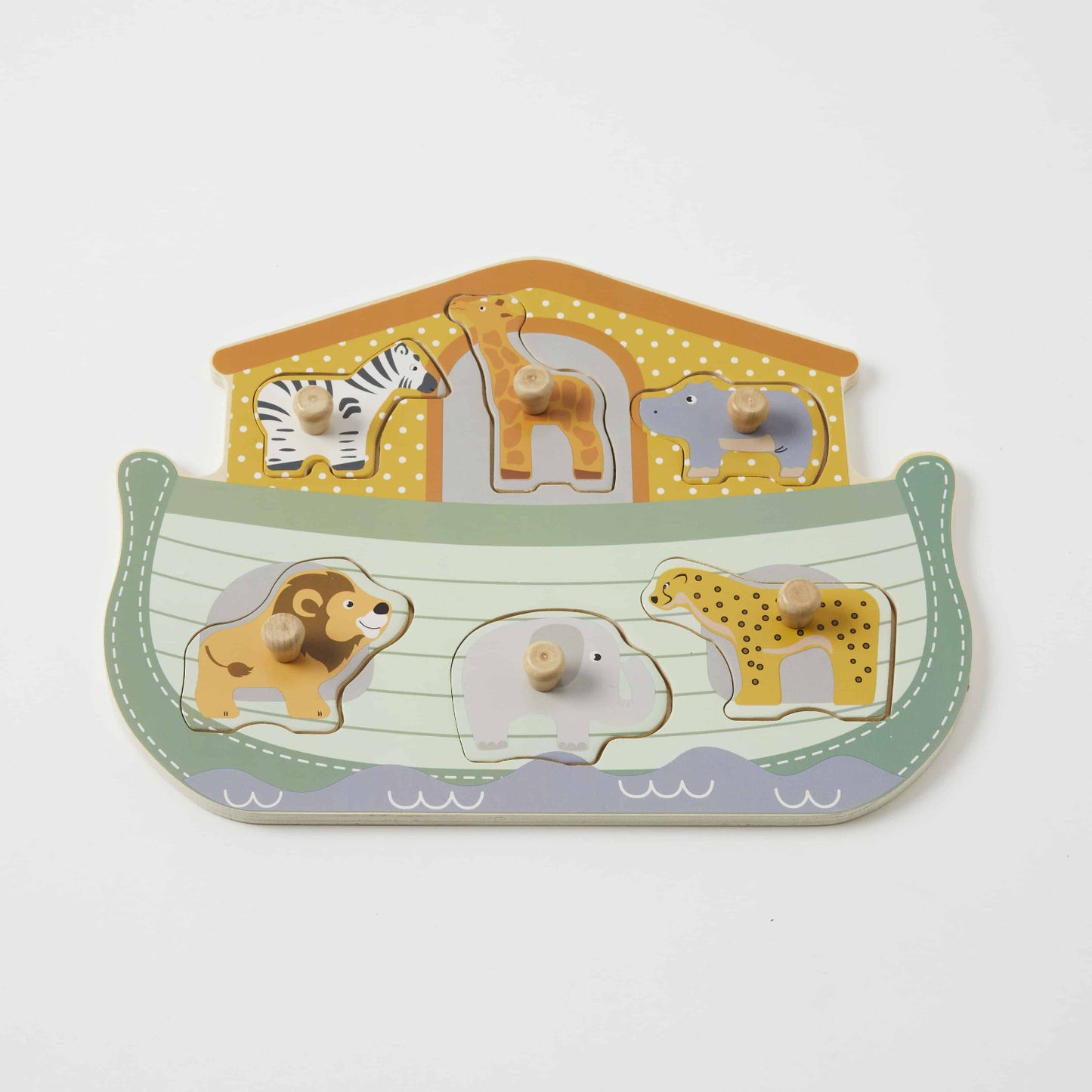 Noah's Ark shape  Puzzle with knobs making it easy for little hands