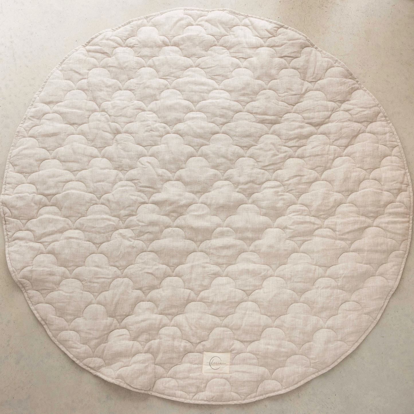 Quilted Play Mat - Oat and Strip