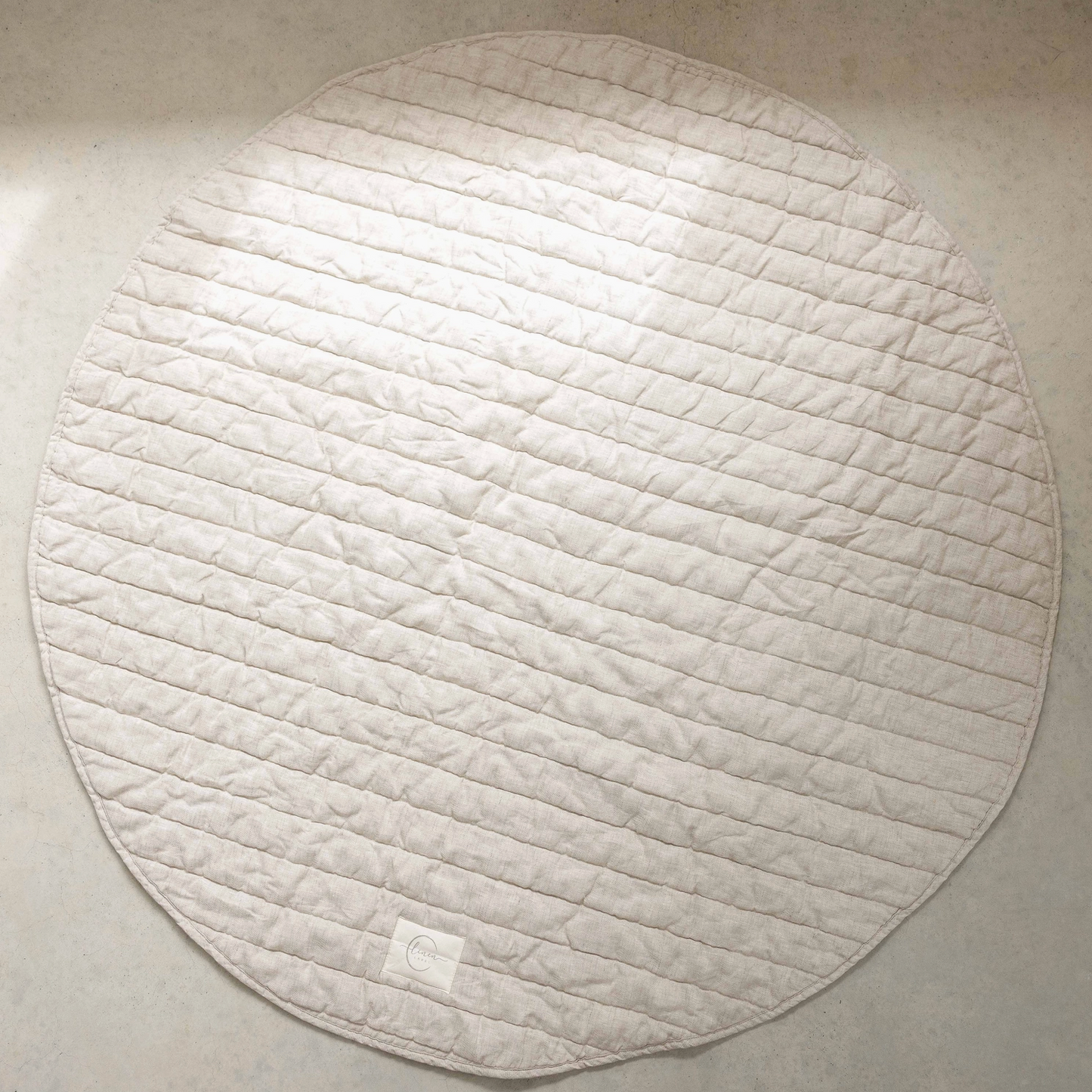 Quilted Play Mat - Oat and Gingham