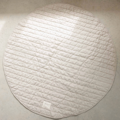 Quilted Play Mat - Oat and Gingham