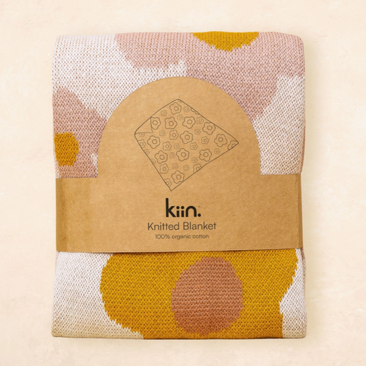 Organic Cotton Knitted Blanket - Bloom