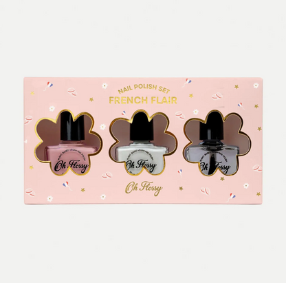 Oh Flossy Nail Polish Set - French Flair 3pk