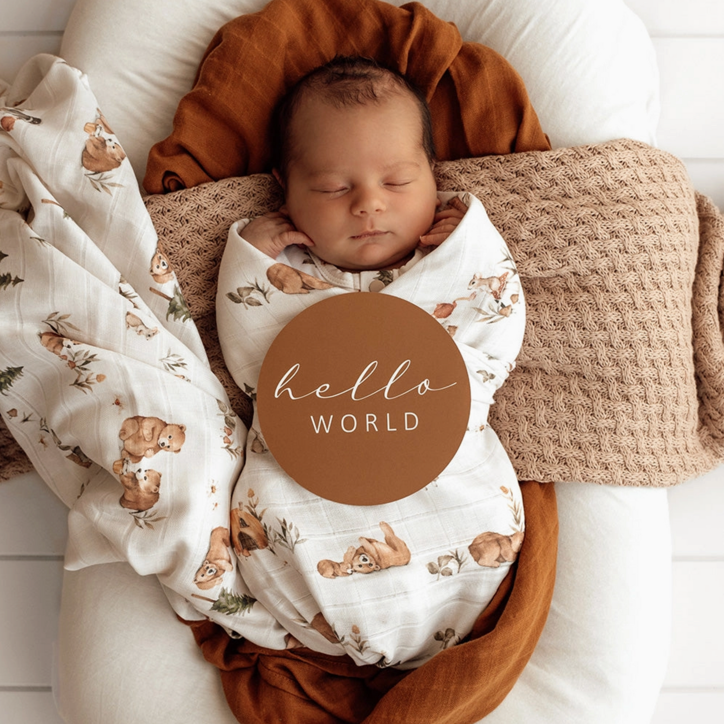 Organic Muslin Wrap - Bears