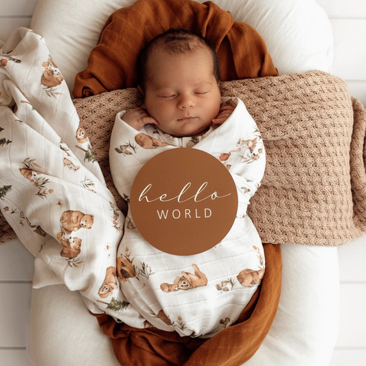Organic Muslin Wrap - Bears