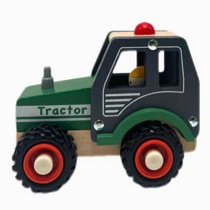Green Wooden Tractor