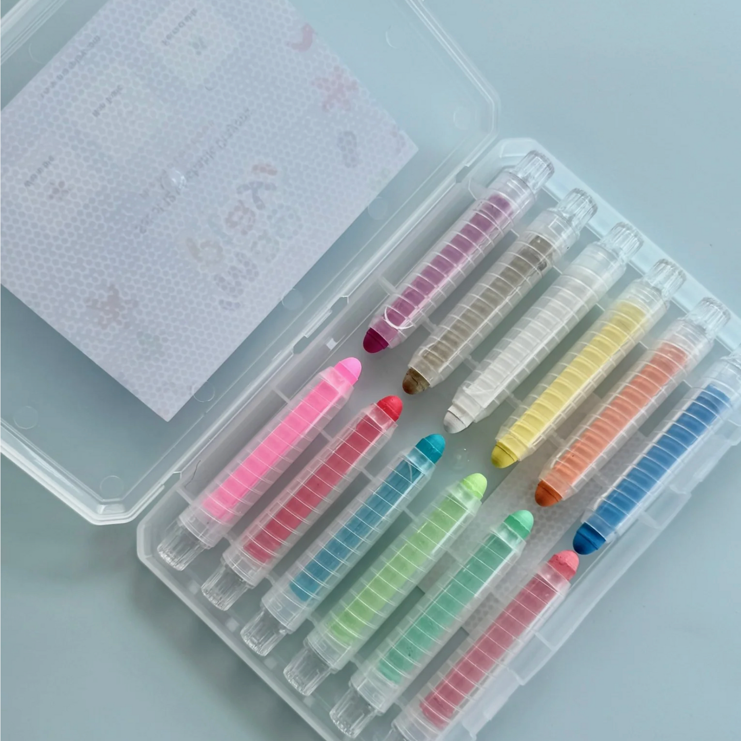 Retractable Washable Crayons and Pencil Case - 12pk
