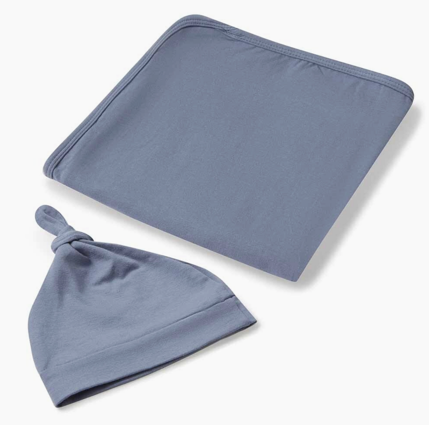 Baby Jersey Wrap and Beanie Set - Indigo