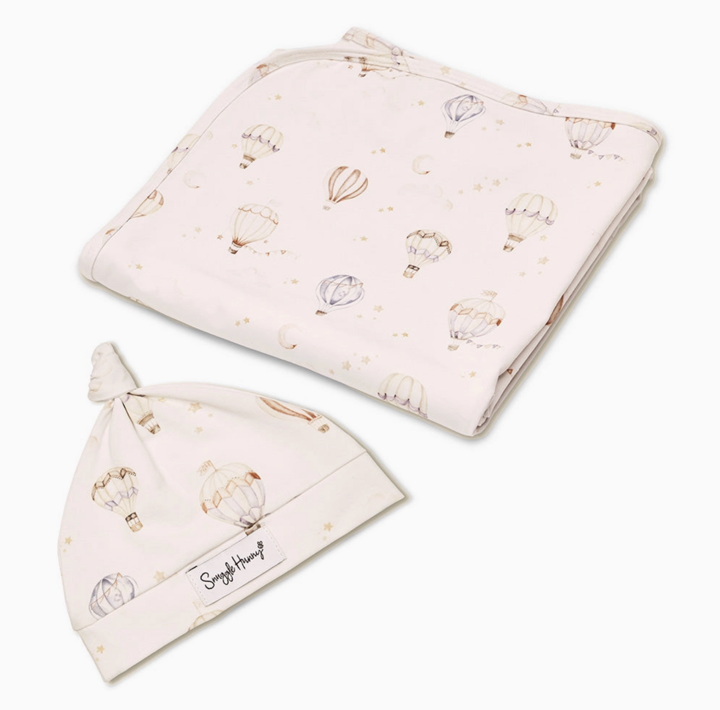 Baby Jersey Wrap and Beanie Set - Up and Away