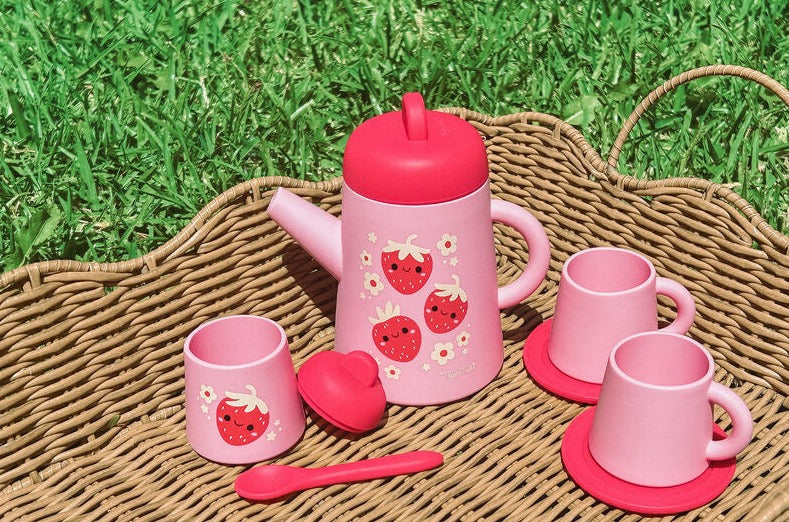 Silicone Tea Set - Strawberry Patch