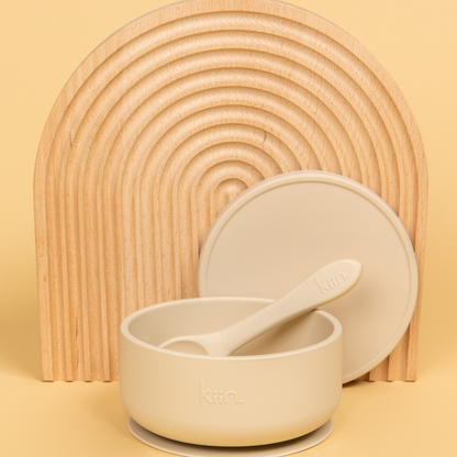 Silicone Bowl with Lid and Spoon Set