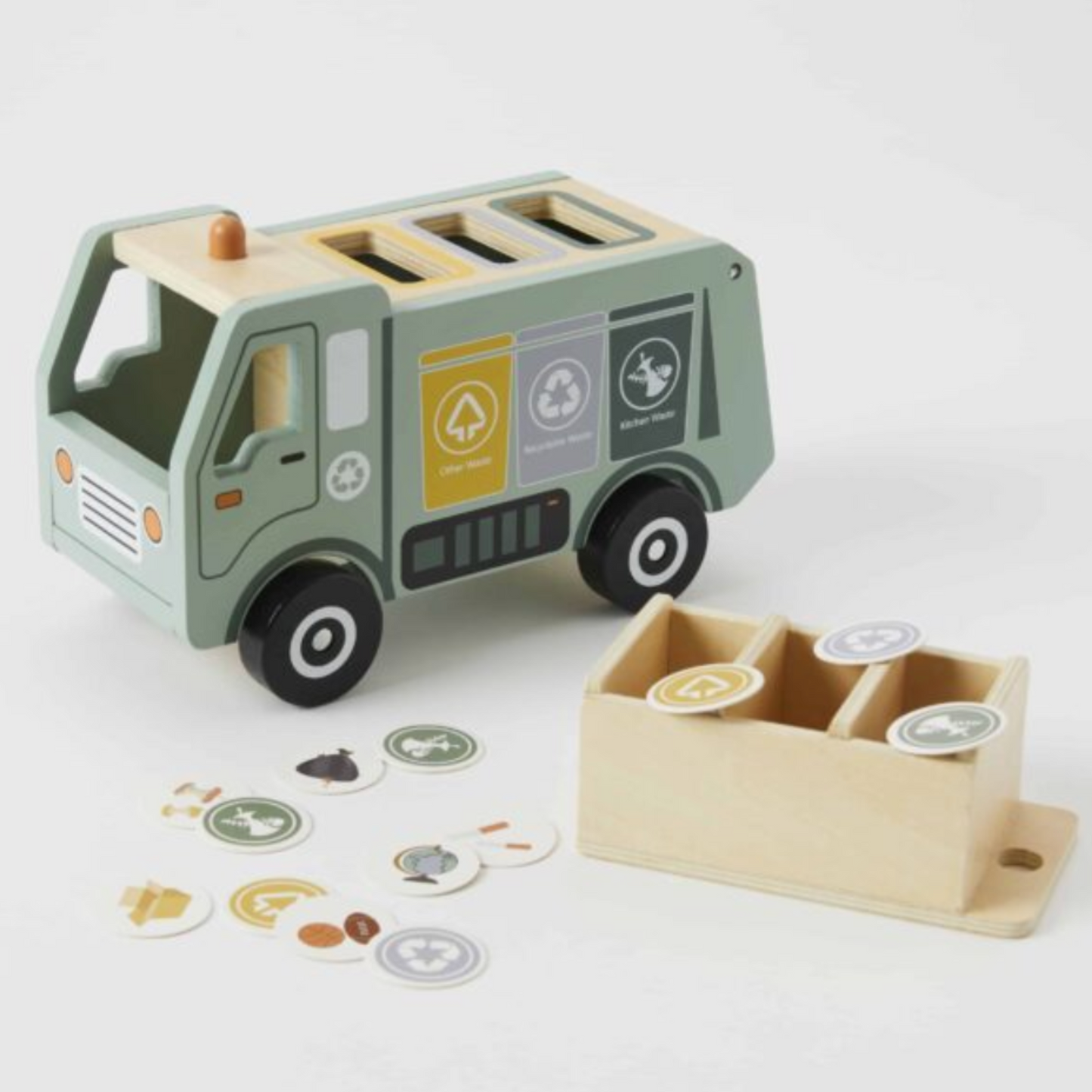 Wooden Garbage Sorting Truck