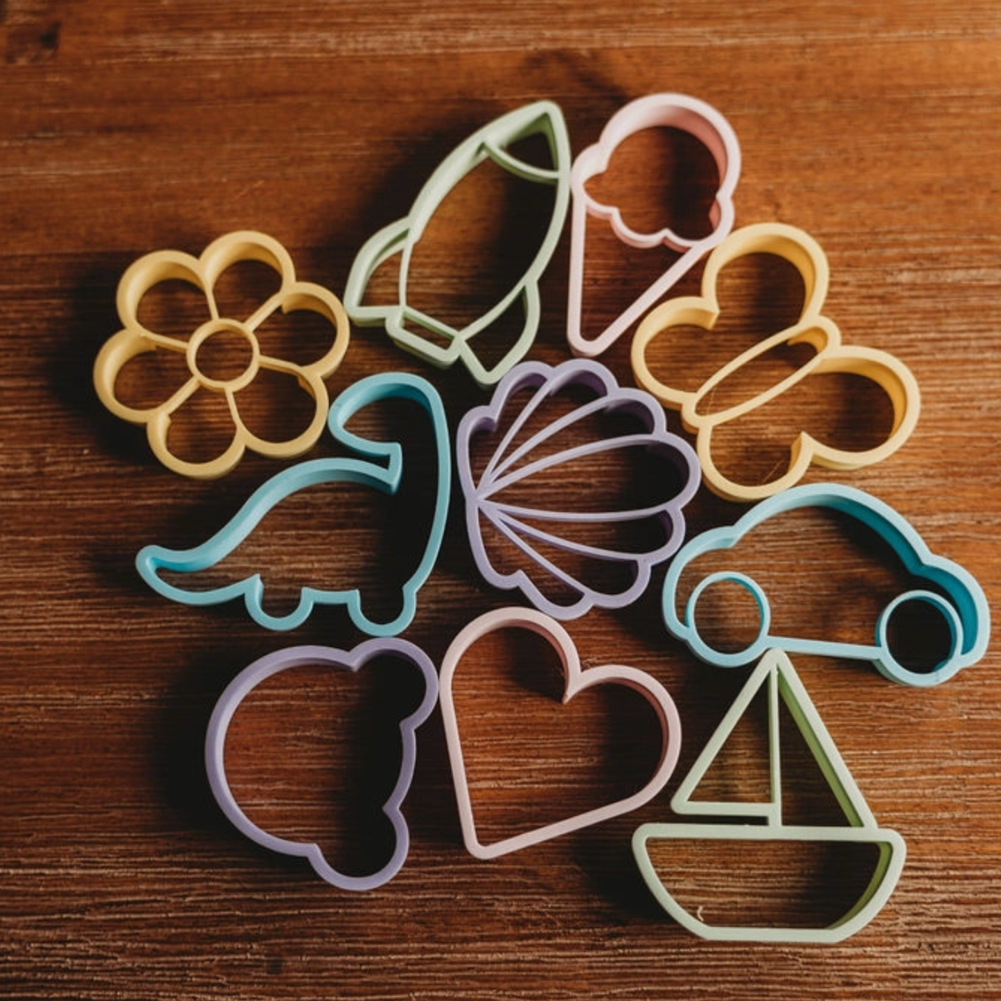 Assorted Colour Cutter Set - Eco Playdough Tool