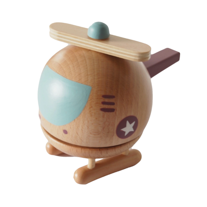 Wooden Helicopter Music Box