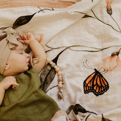 Organic Cotton Baby Wrap - Fly Away Butterfly