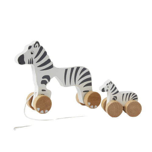 Wooden Zebra Pull-along