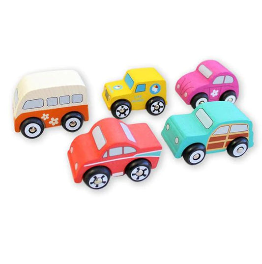 Wooden Car Set - Beach Vibes