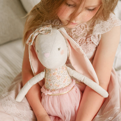 Linen Pearl Cuddle Bunny 55cm Blossom Lily Pink