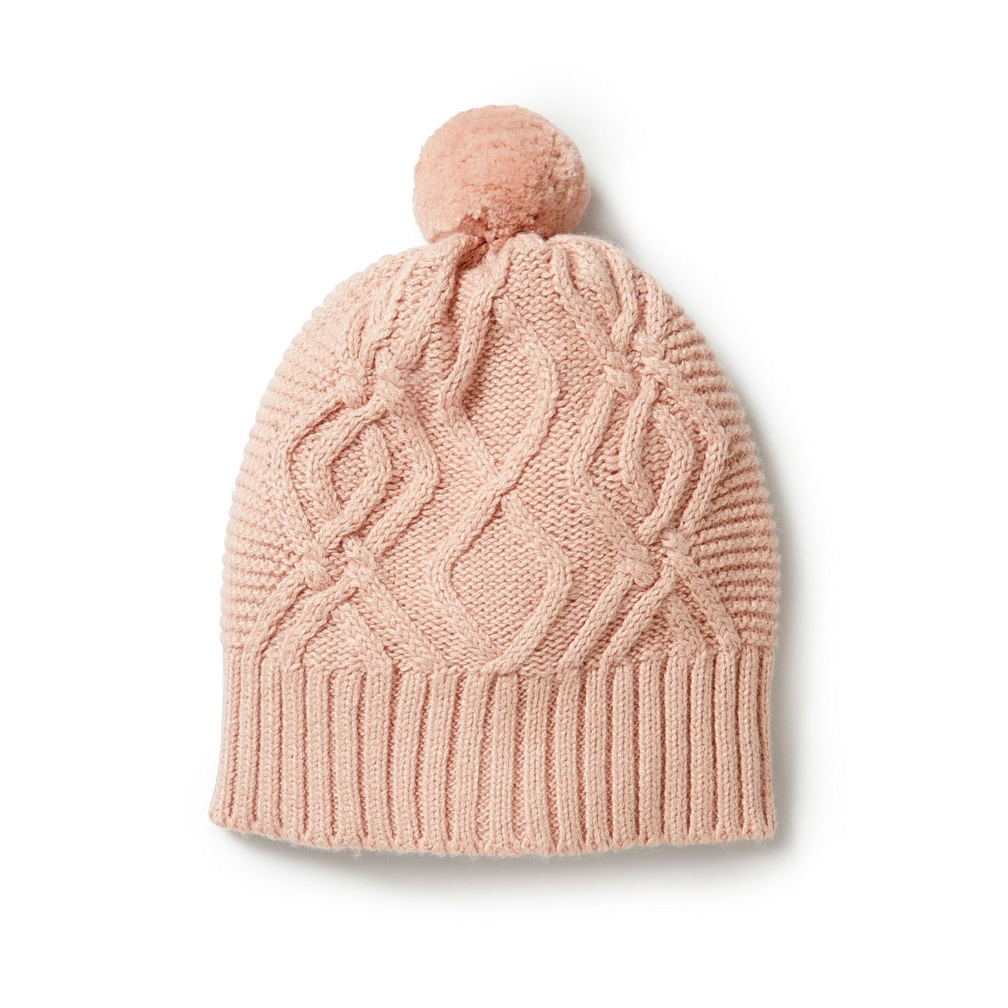 Knit Cable Beanie - Rose