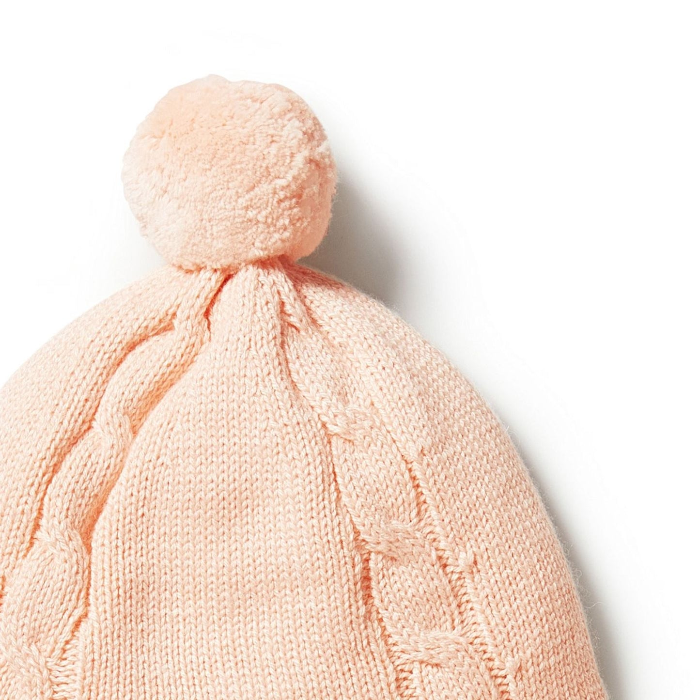 Knit Cable Beanie - Rose