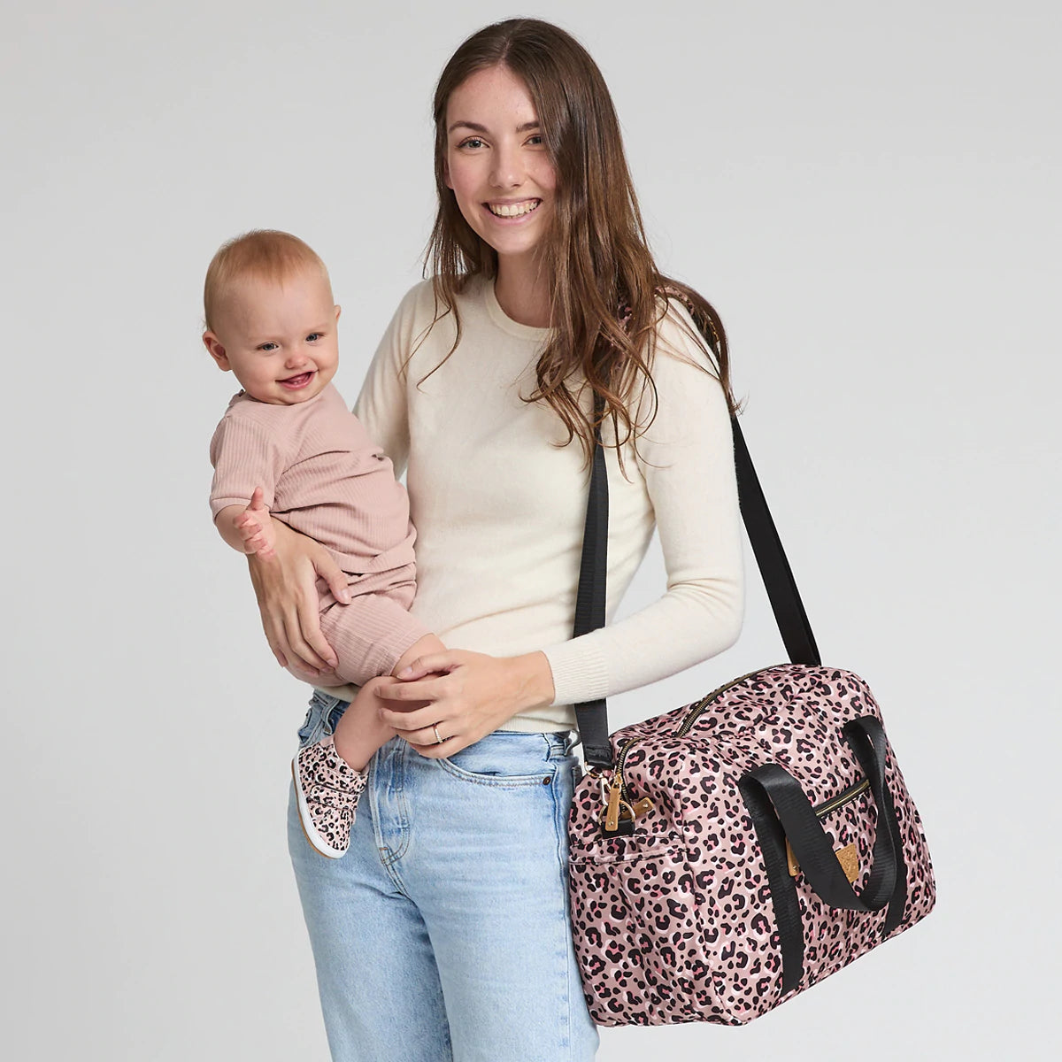 Stella Baby Bag - Blush Leopard