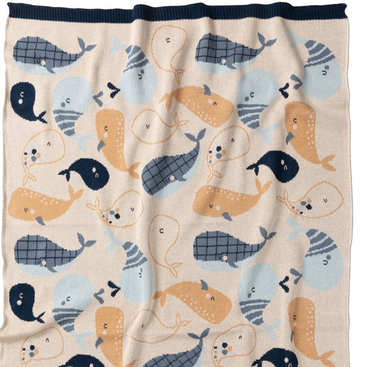 Baby Blanket - Wilbur Whale