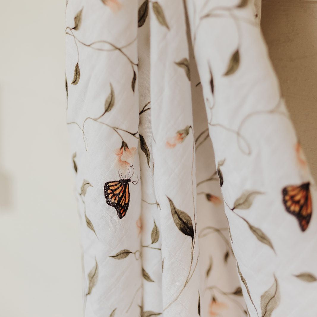 Organic Cotton Baby Wrap - Fly Away Butterfly